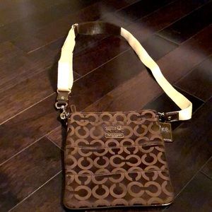 Coach signature canvas shoulder/crossbody bag.  Brand new.